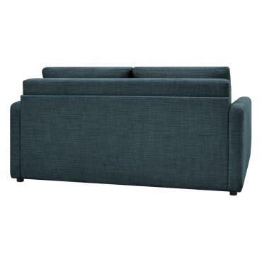Sofa dwuosobowa Luna rozkładana z pojemnikiem granatowa