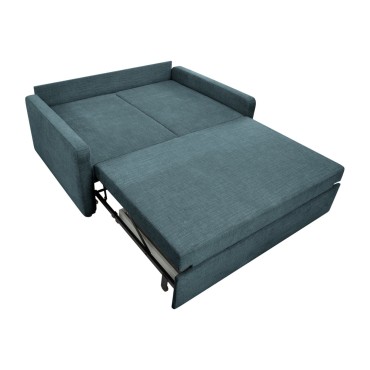 Sofa dwuosobowa Luna rozkładana z pojemnikiem granatowa