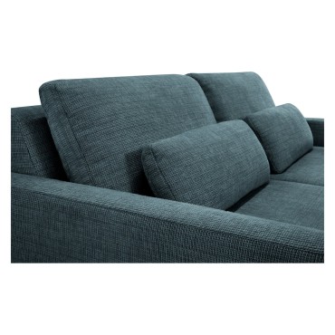 Sofa dwuosobowa Luna rozkładana z pojemnikiem granatowa