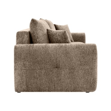 Sofa rozkładana trzyosobowa Cloud z pojemnikiem brązowa