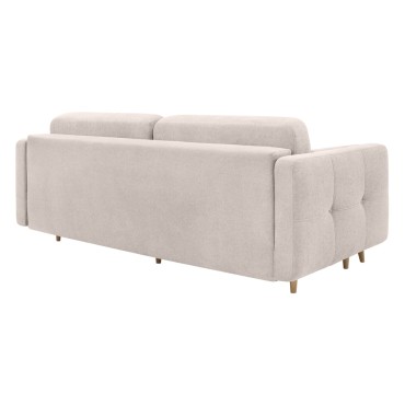 Sofa trzyosobowa Cornet rozkładana z pojemnikiem beżowa