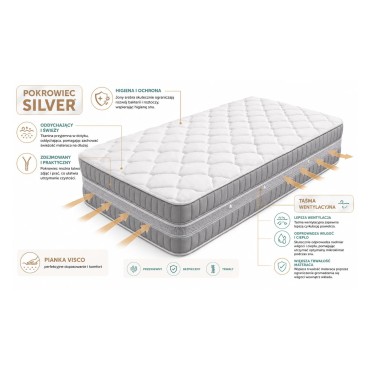Materac piankowy Visco Pure 140x200 H3