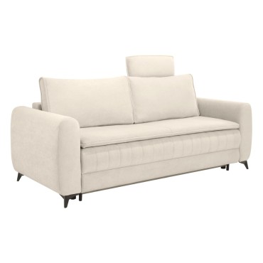 Sofa trzyosobowa Bolero rozkładana z pojemnikiem beżowa