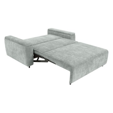 Sofa dwuosobowa Stretto_D rozkładana z pojemnikiem szara