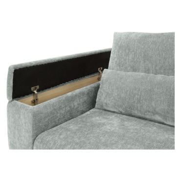 Sofa dwuosobowa Stretto_D rozkładana z pojemnikiem szara