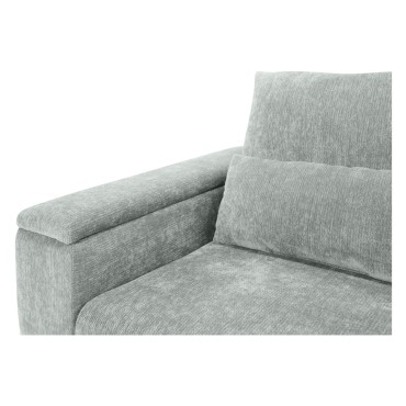 Sofa dwuosobowa Stretto_D rozkładana z pojemnikiem szara