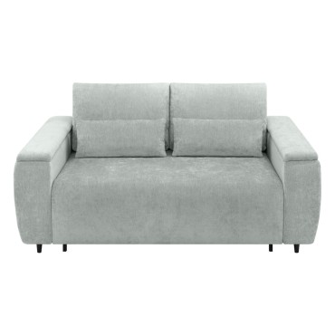 Sofa dwuosobowa Stretto_D rozkładana z pojemnikiem szara