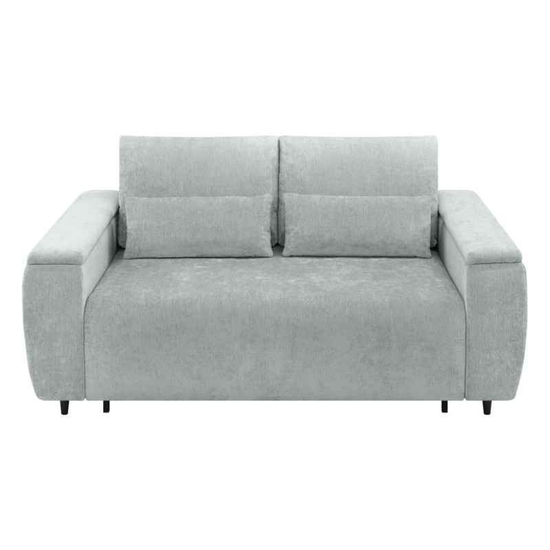 Sofa dwuosobowa Stretto_D rozkładana z pojemnikiem szara