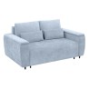 Sofa dwuosobowa Stretto_D rozkładana z pojemnikiem błękitna