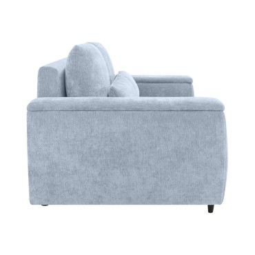 Sofa dwuosobowa Stretto_D rozkładana z pojemnikiem błękitna