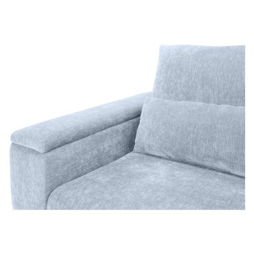 Sofa dwuosobowa Stretto_D rozkładana z pojemnikiem błękitna