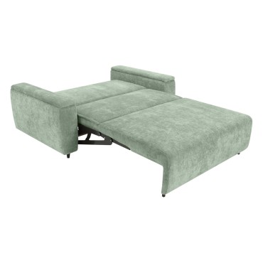 Sofa dwuosobowa Stretto_D rozkładana z pojemnikiem miętowa