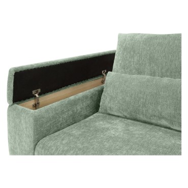 Sofa dwuosobowa Stretto_D rozkładana z pojemnikiem miętowa