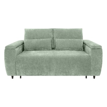 Sofa dwuosobowa Stretto_D rozkładana z pojemnikiem miętowa