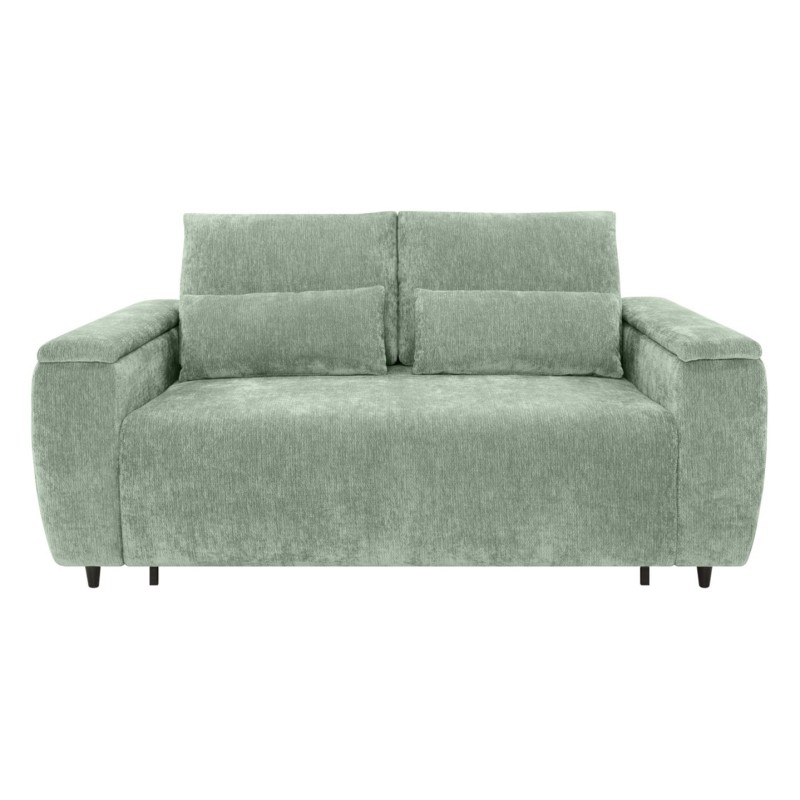 Sofa dwuosobowa Stretto_D rozkładana z pojemnikiem miętowa