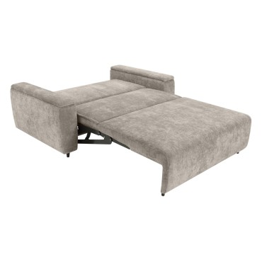 Sofa dwuosobowa Stretto_D rozkładana z pojemnikiem beżowa