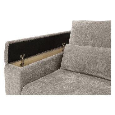 Sofa dwuosobowa Stretto_D rozkładana z pojemnikiem beżowa