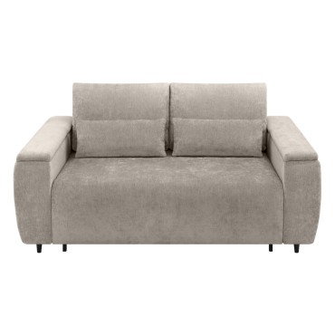 Sofa dwuosobowa Stretto_D rozkładana z pojemnikiem beżowa