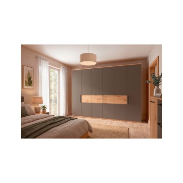 Szafa sześciodrzwiowa Auheim 300 cm dąb artisan/umbra