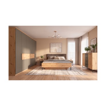 Szafa sześciodrzwiowa Auheim 300 cm dąb artisan/umbra