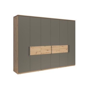 Szafa sześciodrzwiowa Auheim 300 cm dąb artisan/umbra