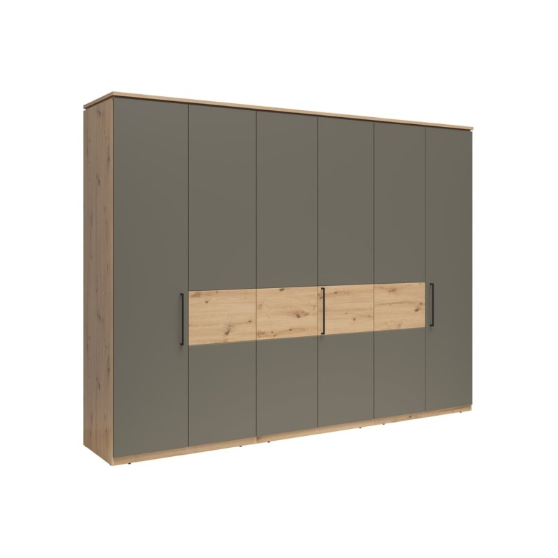 Szafa sześciodrzwiowa Auheim 300 cm dąb artisan/umbra