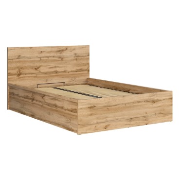 Zestaw łóżko Tetrix dąb wotan ze stelażem i materacem Merida 160x200