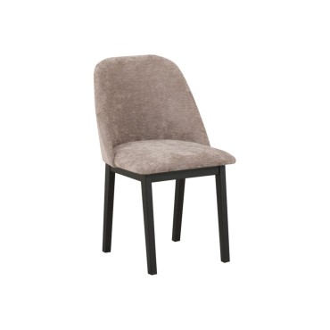 Krzesło tapicerowane Bernardin czarno-brązowe