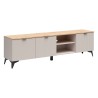 Szafka RTV Velton 186 cm z 3 drzwiami i półką kaszmir/dąb artisan