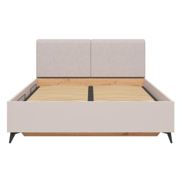 Łózko Velton B2 160x200 ze stelażem i pojemnikiem kaszmir