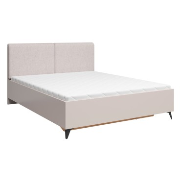 Łózko Velton B2 160x200 ze stelażem i pojemnikiem kaszmir