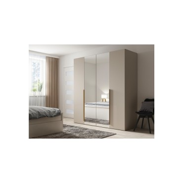 Szafa czterodrzwiowa Flex 200 cm z lustrem kaszmir