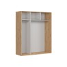 Szafa przesuwna Flex 180 cm dąb artisan/czarny połysk