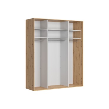 Szafa przesuwna Flex 200 cm z lustrem dąb artisan