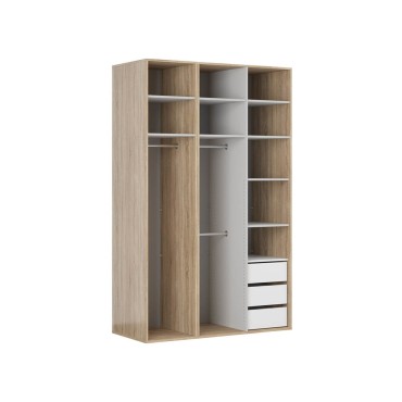 Szafa modułowa Flex 150 cm z drzwiami i lustrem dąb sonoma
