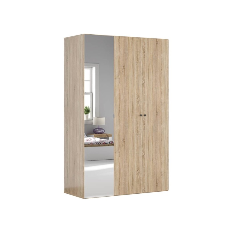 Szafa modułowa Flex 150 cm z drzwiami i lustrem dąb sonoma