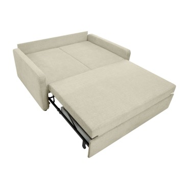 Sofa dwuosobowa Luna rozkładana z pojemnikiem beżowa