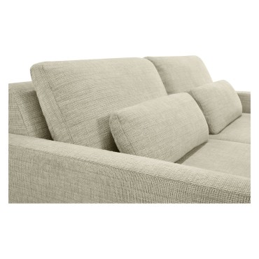 Sofa dwuosobowa Luna rozkładana z pojemnikiem beżowa
