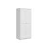 Szafa dwudrzwiowa Unit 91x210 z szufladami i LED biała