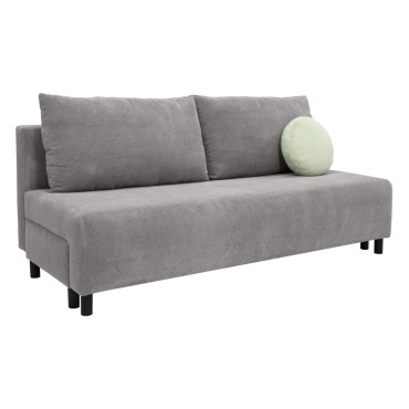 Sofa trzyosobowa Tribs rozkładana z pojemnikiem szara