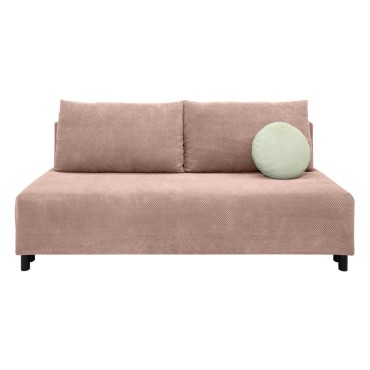 Sofa trzyosobowa Tribs rozkładana z pojemnikiem rózowa