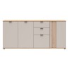 Komoda Brevas 195 cm z 4 drzwiami i 2 szufladami dąb artisan/kaszmir