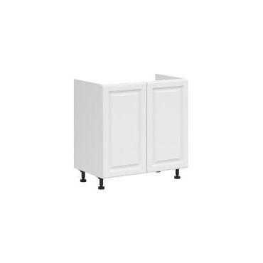 Szafka kuchenna pod zlewozmywak Sirano 80 cm dwudrzwiowa biały super mat