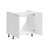 Szafka kuchenna pod zlewozmywak Sirano 80 cm dwudrzwiowa biały super mat