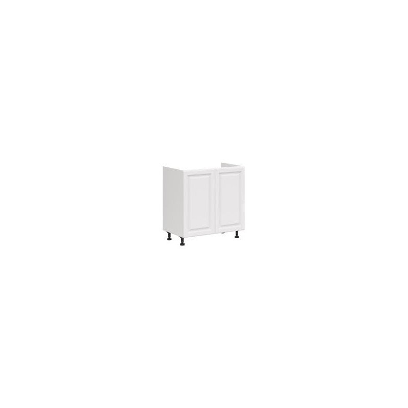 Szafka kuchenna pod zlewozmywak Sirano 80 cm dwudrzwiowa biały super mat