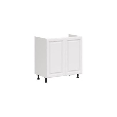 Szafka kuchenna pod zlewozmywak Sirano 80 cm dwudrzwiowa biały super mat