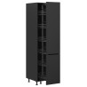 Szafka kuchenna wysoka Sole L6 40 cm z koszem cargo czarny mat