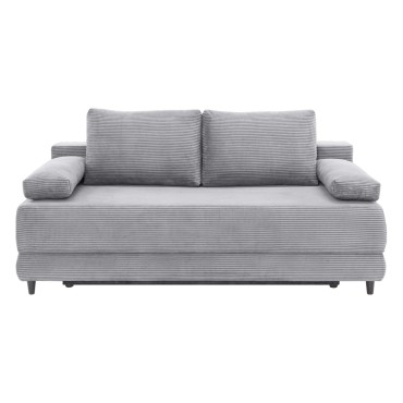 Sofa trzyosobowa Vira rozkładana z pojemnikiem szara