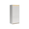 Szafa dwudrzwiowa Luwia 90 cm z LED jasny szary/dąb arles