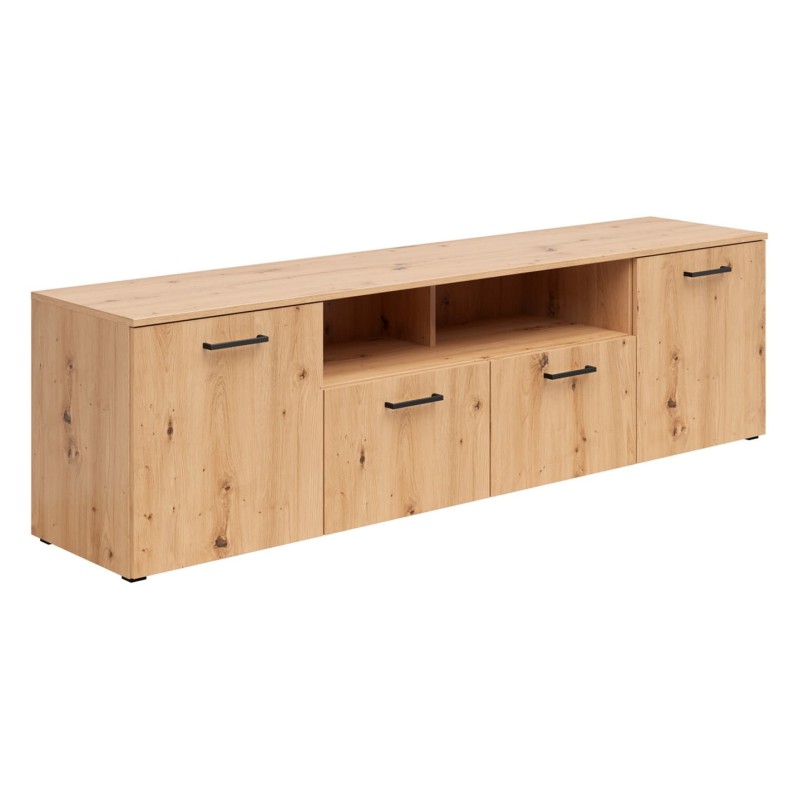 Komoda MultiDo 180 cm z 2 drzwiami i 2 szufladami dąb artisan